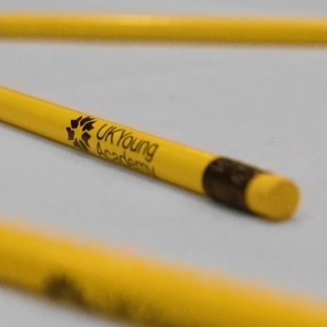 Branded UK Young Academy pencils