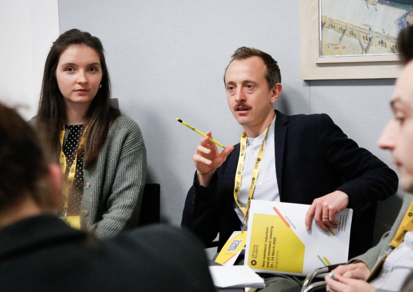UK Young Academy members talk and discuss with each other