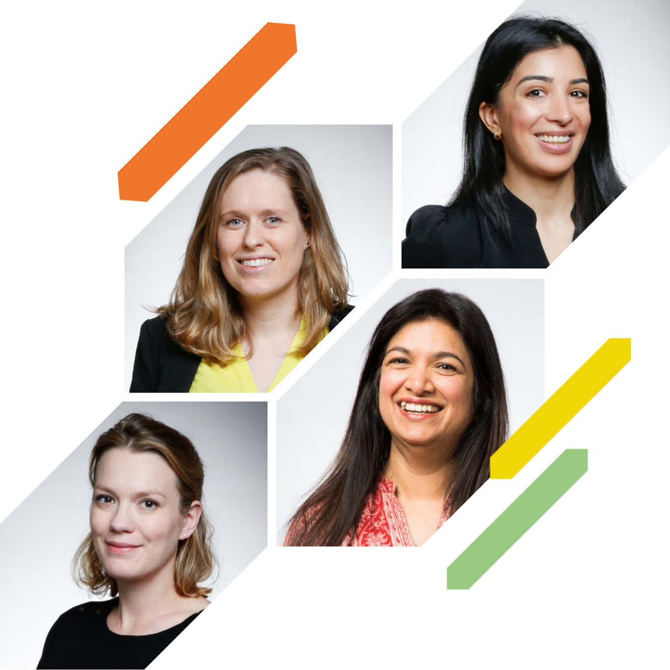 New Executive Group reps: Jennifer Clarke, Clare Siviter-Groschwald, Aditee Mitra, and Hiba Khan.