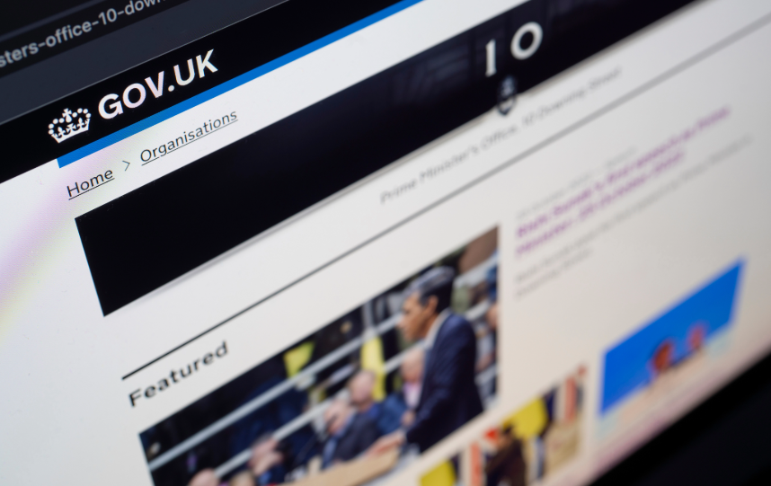 GOV.UK website displayed on a computer screen, showing information from a UK government organisation.
