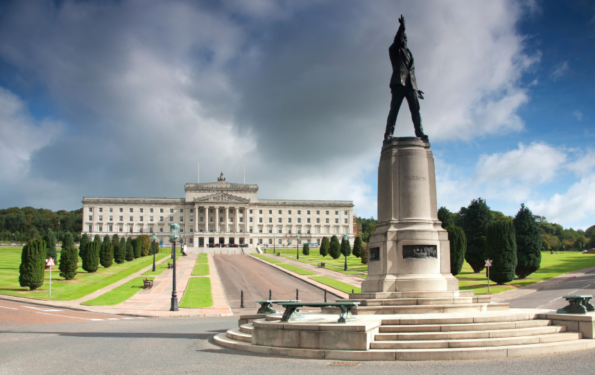 Parliament Buildings at Stormont in Belfast, home of the Northern Ireland Assembly.